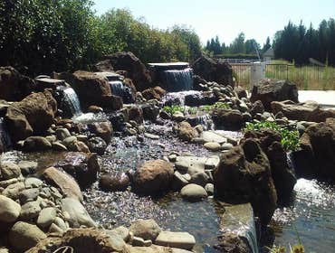 Waterfalls to Koi pond