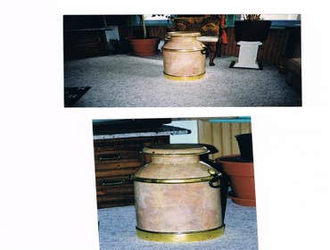 Marbleized Milk Can