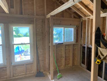 Photos by C.S Remodeling & Construction #1 Dust protection and entry to home protection temporary wall built to prevent anyone or anything from getting