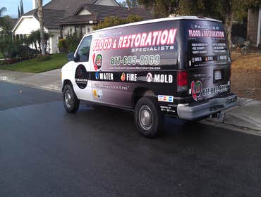Project photos from Paradigm Flood & Restoration, Inc. Water damage dry down