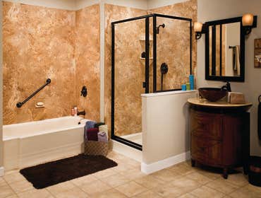 Corner Shower with Tub