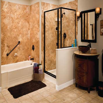 Corner Shower with Tub