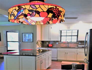 Kitchen 1 Before and After from Dining Room