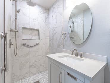 Master Bathroom Remodel Check out this amazing bathroom remodel we’ve completed for one of our happy customers! They were looking for a complete overha