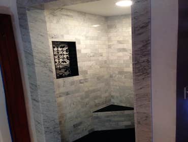Quinn project in Cardiff, CA We did a contemporary project in Cardiff, CA which consisted of two custom contemporary bathrooms with showers and floors