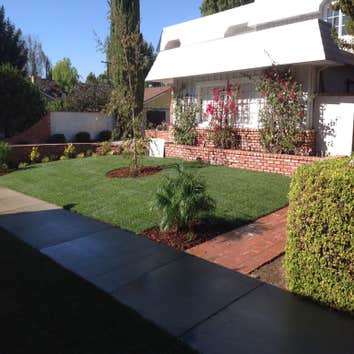 Woodland Hills Replaced old lawn with new sod and added new planters with new shrubs and trees.
Retrofitted irrigation system to make it more water ef