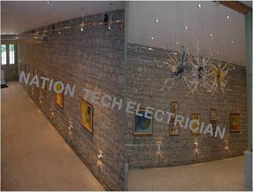 Nation Tech Electrcian Project 1 # Art Gallery
# Atlanta Rug Pacific Gallery
# Industrial Fan over 18 ft diameter .
# Apartment complex -Offic
