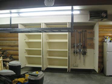 Examples Various examples of projects we've done, including: storage cabinets, garage shelving, garage cabinets, garage storage systems, garage floor p