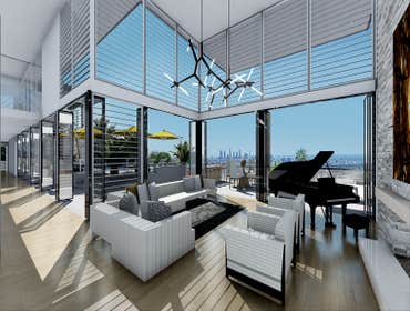 living room Cantilever home