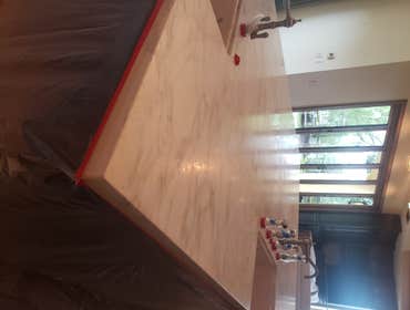 Photos by Marble Specialist #4 Marble Kitchen Countertops Complete Restoration (grind, polish & seal)