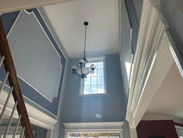 Photos by McEvoy Painting #1 Repaired damaged walls and trim after a move in. Repaint ceilings walls and woodwork
