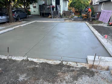 Photos by Platinum General Construction LLC #3 We excavated and prepared area for a new garage installation of the foundation and included a walkway an