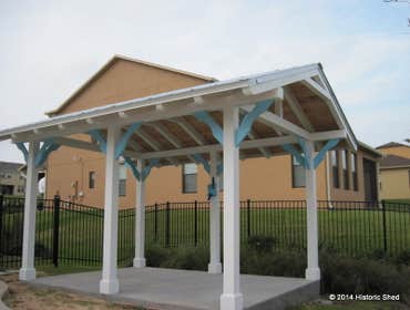 Pavilion Heavy timber pavilion 10'x14'