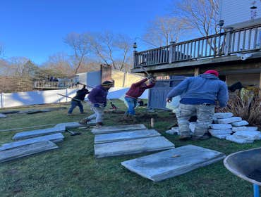 Photos by Green Acre & Home Services LLC #1 Project not complete, we did this but she’ll be adding flower beds in the spring of 2025.