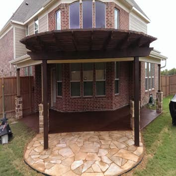 Patio Cover, Stained Concrete