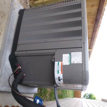 Photos by Bryan Tyler Refrigeration #1 Installation of 15 seer 3 ton heat pump hi efficiency system.