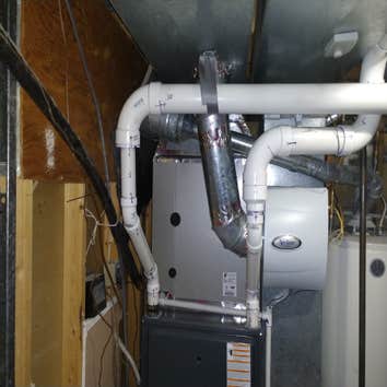 95% efficiency gas furnace & 18 seer AC installation