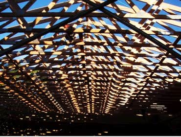 Wood frame roof