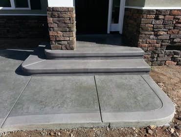 Stamped Cantaleavered Steps