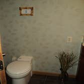 Upflush toilet in basement
