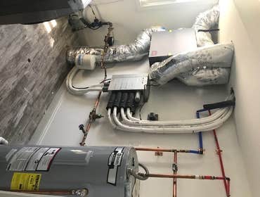 New hot water heater and multi zone mini spilt unit