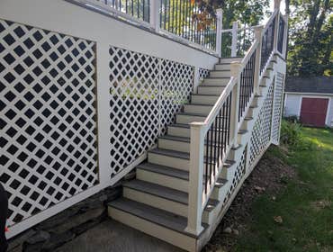 Pontusic Deck Welcome to our Pontusic Deck project, where outdoor living meets timeless craftsmanship. Perched on a hill above scenic Pontusic Lake, th