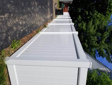 vinyl privacy fence replacement sidewalk Dollar general (new build)