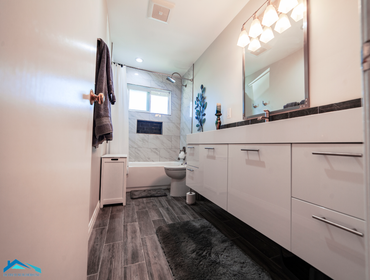 La Habra Bathroom Remodel by Hi-Tech Builders Inc. Full Modern bathroom remodel in La Habra, Ca.