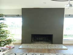 Concrete fireplace