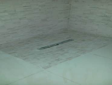Marble Shower Mosaic And Marble Floor