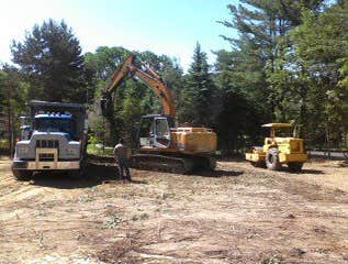 Demo,, tree removal ,,earth work Daleville park and ride ... a Tobyhanna Army Depot project