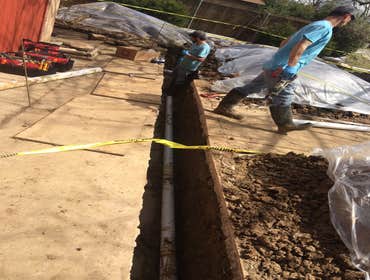 New sewer line--residential