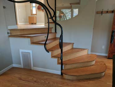 Matte finish, stairs