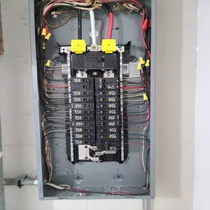 New Panel Terminated with Breakers