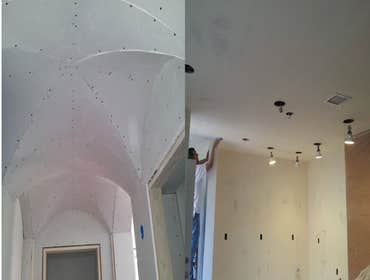 Los Vallecitos san marcos demo frame t-bar repair and drywall work