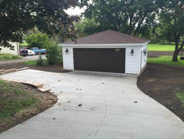 New Garage and Driveway