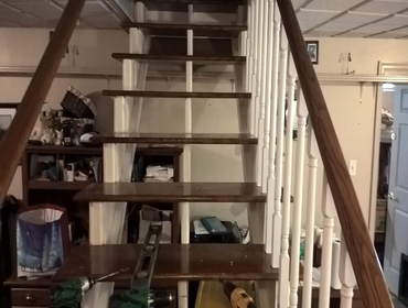 Balusters added to staircase