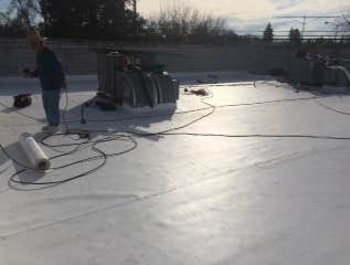Before and after Commercial TPO Roof
