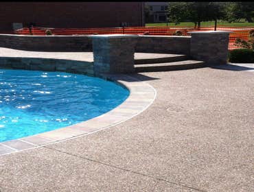 Exposed Aggregate Pool Decks photo, by Potoroka Concrete