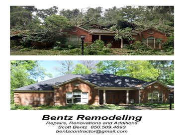 Storm damage before and after