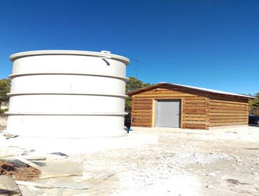 concrete cistern 3200 gal.