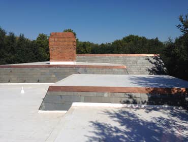Flat Roof TPO with Copper