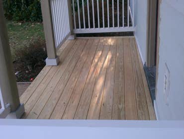 deck replacing decking and railing on old deck