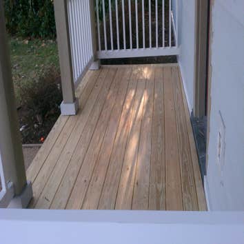 deck replacing decking and railing on old deck