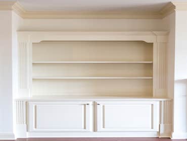built in bookshelves
