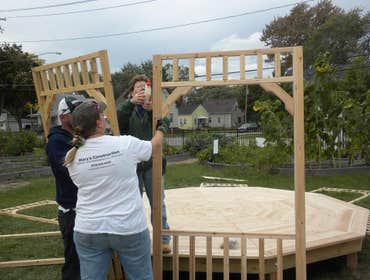 Photos from Marys Construction Just finished a volunteer gazebo project for the Green Bay Community Gardens. Worked with wonderful people such as Marga