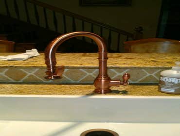 Kitchen faucet install