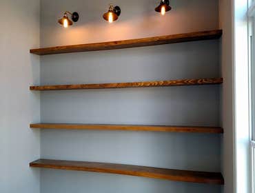 Floating Cyprus shelving