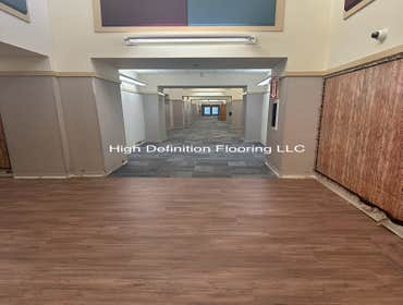 Photos by High Definition Flooring LLC #1 Commercial Project
Installed Kardean commercial Floor coverings
-13,000 Approx Sq Ft
Prep:
Subfloor Machine