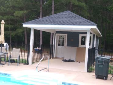 Pool house finished